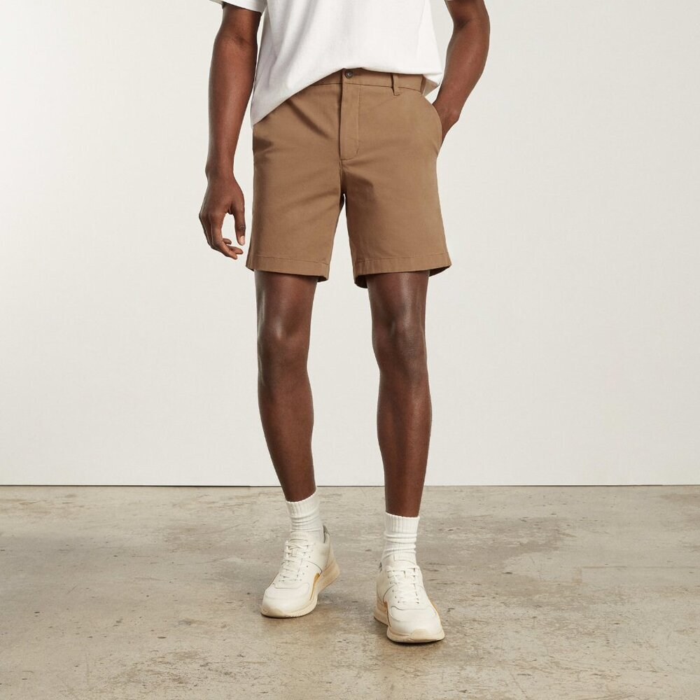 Everlane Uniform Brown The Performance Chino Slim Fit Shorts Size‎ 33
